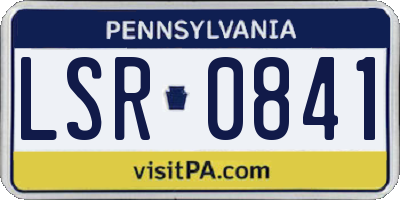 PA license plate LSR0841