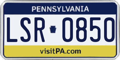 PA license plate LSR0850