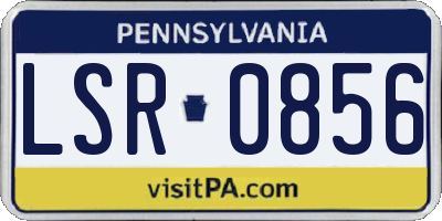 PA license plate LSR0856
