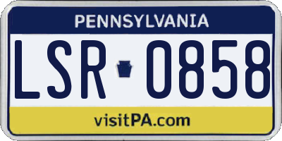 PA license plate LSR0858