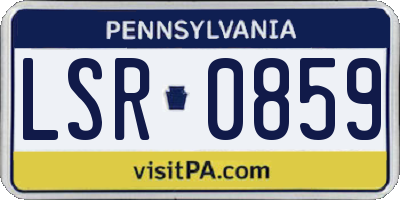 PA license plate LSR0859
