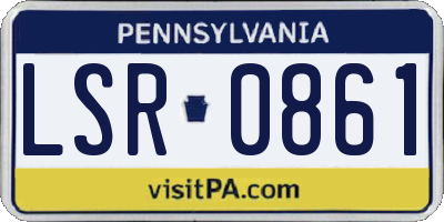 PA license plate LSR0861