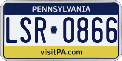 PA license plate LSR0866