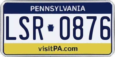 PA license plate LSR0876