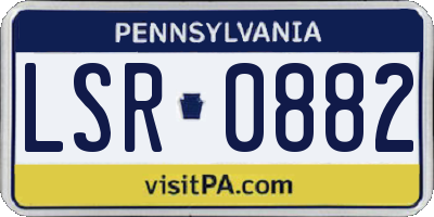 PA license plate LSR0882