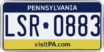 PA license plate LSR0883