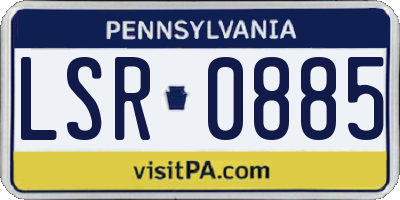PA license plate LSR0885