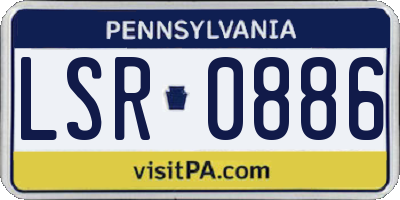 PA license plate LSR0886