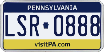PA license plate LSR0888