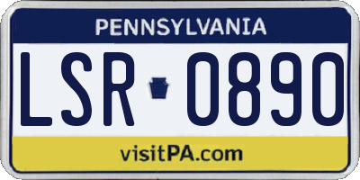 PA license plate LSR0890
