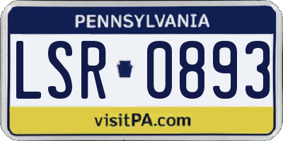 PA license plate LSR0893