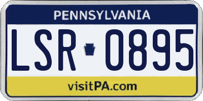 PA license plate LSR0895