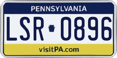 PA license plate LSR0896