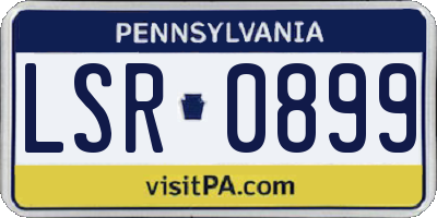 PA license plate LSR0899