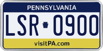 PA license plate LSR0900
