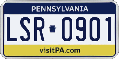 PA license plate LSR0901