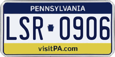PA license plate LSR0906