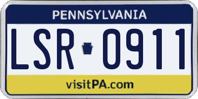 PA license plate LSR0911