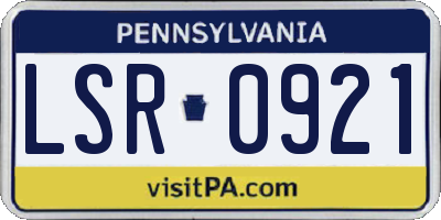 PA license plate LSR0921