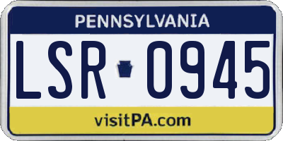PA license plate LSR0945