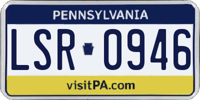 PA license plate LSR0946