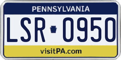 PA license plate LSR0950