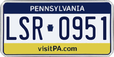 PA license plate LSR0951