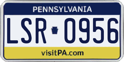 PA license plate LSR0956