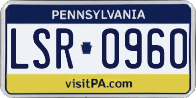 PA license plate LSR0960