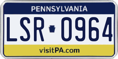 PA license plate LSR0964