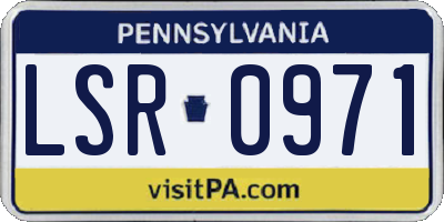 PA license plate LSR0971