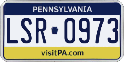 PA license plate LSR0973