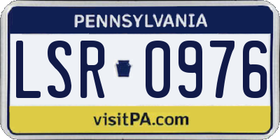 PA license plate LSR0976