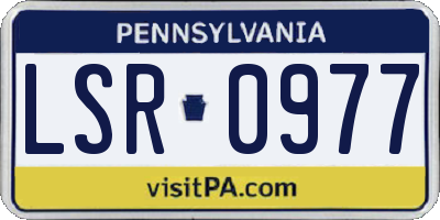 PA license plate LSR0977