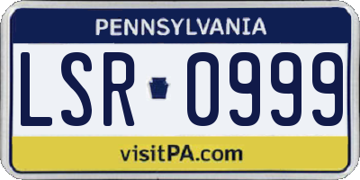 PA license plate LSR0999