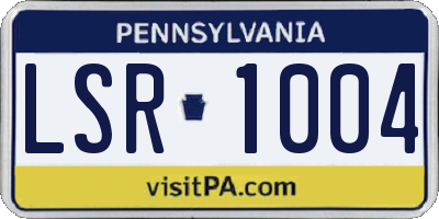 PA license plate LSR1004