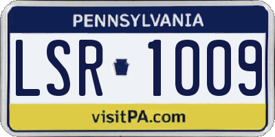 PA license plate LSR1009