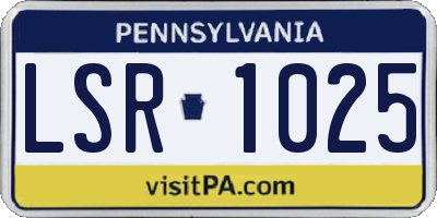 PA license plate LSR1025