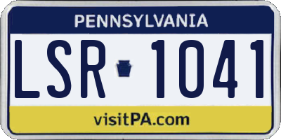 PA license plate LSR1041