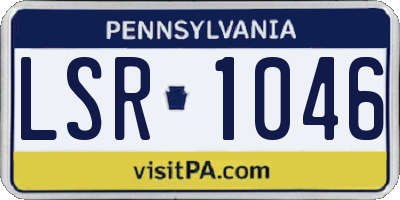 PA license plate LSR1046
