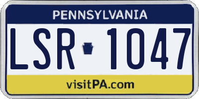 PA license plate LSR1047