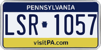 PA license plate LSR1057