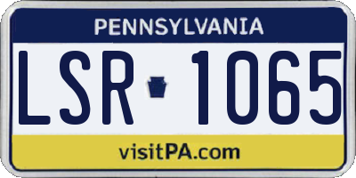 PA license plate LSR1065