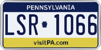 PA license plate LSR1066