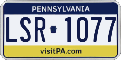 PA license plate LSR1077