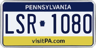 PA license plate LSR1080