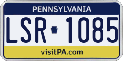 PA license plate LSR1085