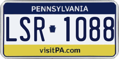 PA license plate LSR1088