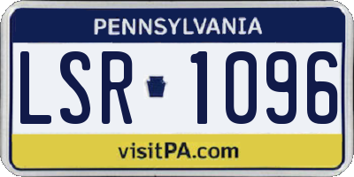 PA license plate LSR1096