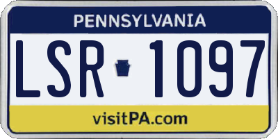PA license plate LSR1097